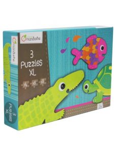 Комплект детски пъзели Avenue Mandarine: Крокодил, рибка, костенурка