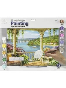 Комплект за рисуване с акрилни бои Royal - Веранда към езерото