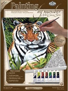 Комплект за рисуване с акрилни бои Royal - Тигър