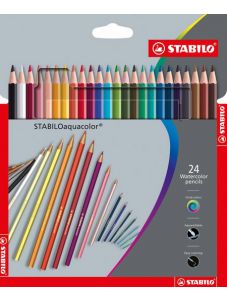 Комплект акварелни моливи Stabilo, 24 цвята