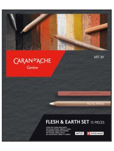 Творчески комплект Caran d'Ache Flesh & Earth Set, 15 части