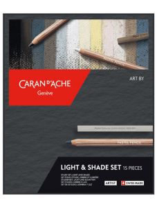 Творчески комплект Caran d'Ache Light & Shade Set, 15 части