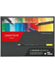 Комплект цветни моливи Caran d'Ache Museum Aquarelle, 40 цвята
