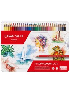 Комплект цветни моливи Caran d'Ache Special Edition 30 Years Supracolor Soft, 30 цвята
