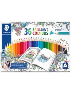 Комплект цветни моливи Staedtler Johanna Basford Ergosoft, 36 цвята