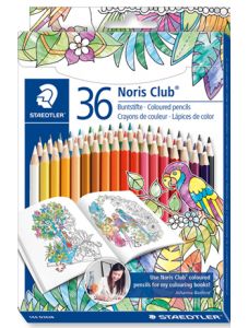 Комплект цветни моливи Staedtler Johanna Basford Noris Club, 36 цвята