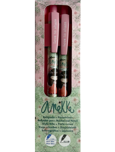 Комплект Miquelrius Anekke - Химикалка и автоматичен молив, розов