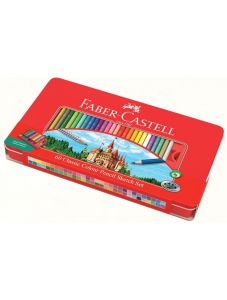 Цветни моливи Faber-Castel в метална кутия, 60 цвята