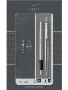 Комплект Parker - Химикалка и писалка Royal Jotter Stainless Steel