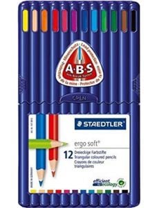 Комплект цветни моливи Staedtler Ergosoft, 12 цвята