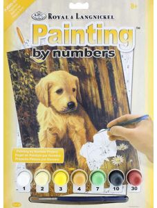 Комплект за лесно рисуване с акрилни бои Royal & Langnickel - Кученце