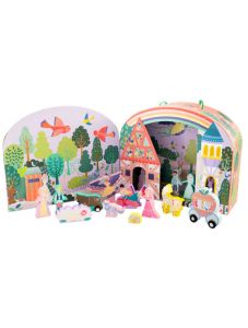 Кутия за игра с дървени фигурки Floss & Rock, Fairy Tale - Принцеси