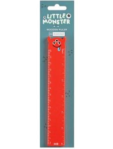 Дървена линийка Miquelrius Little Monster, 15 см.