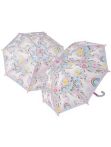 Детски магически чадър Floss & Rock, Colour Changing Umbrella, Rainbow Unicorn - Еднорог