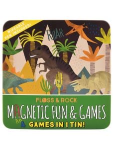 Магнитни забавления Floss & Rock, Magnetic Fun & Games 4 in 1, Dinosaur -  Динозаври