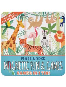 Магнитни забавления Floss & Rock, Magnetic Fun & Games 4 in 1, Jungle - Диви животни