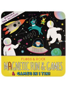 Магнитни забавления Floss & Rock, Magnetic Fun & Games 4 in 1, Space - Космонавти