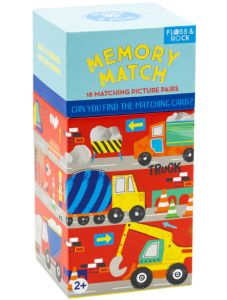 Мемори карти Floss & Rock, Memory Match Game, Construction - Строителни машини