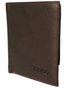 Вертикален портфейл Zippo, тъмнокафяв