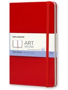 Тефтер Moleskine Art Sketchbook Scarlet Red с твърди корици