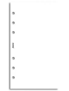 Пълнител за органайзер Filofax, Personal: Plain Notepaper White