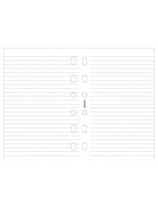 Линиран пълнител за органайзер Filofax, Pocket: Ruled Notepaper, 100 бели листа