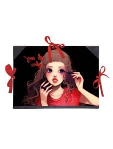 Черна папка за рисунки с червени панделки Miss Modeline
