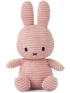 Плюшена играчка Miffy Sitting Corduroy - Розов заек, 23 см.