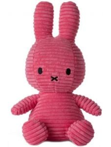 Плюшена играчка Miffy Sitting Corduroy - Тъмнорозов заек, 23 см.