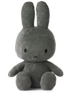 Плюшена играчка Miffy Sitting Corduroy - Тъмносив заек, 50 см.