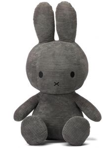 Плюшена играчка Miffy Sitting Corduroy - Тъмносив заек, 70 см.