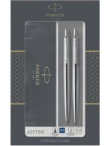 Комплект Parker - Химикалка и автоматичен молив Royal Jotter Stainless Steel