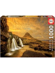 Класически пъзел Educa: Водопад в Исландия, 1000 части