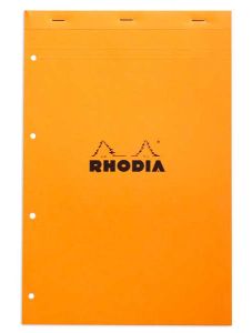 Оранжев блок - пад Rhodia Basics №119 в А4+ формат с 80 жълти листа, мултиколонен