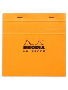Оранжев блок - пад Rhodia Basics Le Carré №148 с 80 листа на малки квадратчета