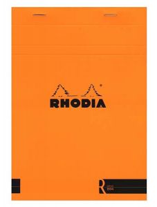 Оранжев блок - пад Rhodia Basics Le R №16 със 70 листа на широки редове