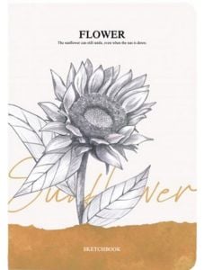 Скицник Drasca Flower Sunflower А5, 80 листа