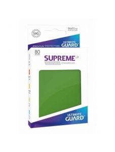 Протектори за карти Ultimate Guard: Supreme Sleeves UX зелени, 80 бр.