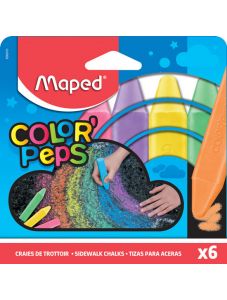 Тебешири Maped Maxi, 6 цвята