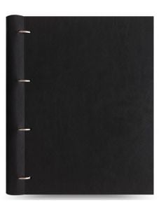 Тефтер Filofax Clipbook Classic Monochrome A4 Notebook Black с метални рингове