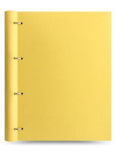 Тефтер Filofax Clipbook Classic Pastels A4 Notebook Lemon с метални рингове