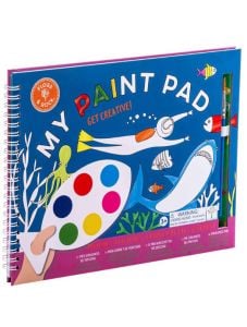 Комплект за рисуване със сухи бои Floss & Rock, My paint pad, Deep Sea - Морски животни
