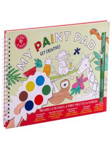 Комплект за рисуване със сухи бои Floss & Rock, My paint pad, Jungle - Диви животни