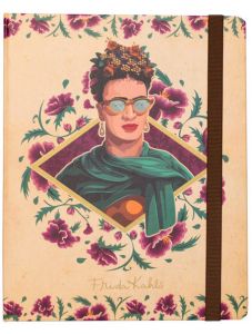 Tефтер A5 Grupo Erik - Frida Kahlo със скрита спирала, ластик и листа на точки