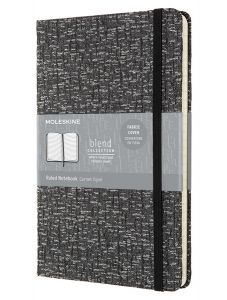 Тефтер Moleskine Limited Editions Blend Collection Grey Tissu с твърди корици и линирани страници