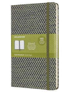 Тефтер Moleskine Limited Editions Blend Jacquard Weave Green с твърди корици и линирани страници