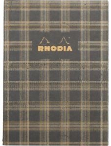 Тетрадка Rhodia Heritage Tartan Black, 64 страници на малки квадратчета
