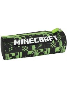 Ученически несесер Minecraft Pixels Green с едно отделение, празен