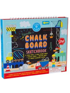 Творчески комплект Floss & Rock, Chalkboard Sketchbook, Construction - Строителни машини