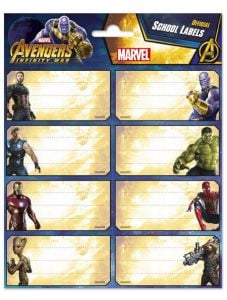 Ученически етикети Avengers, 16 бр.